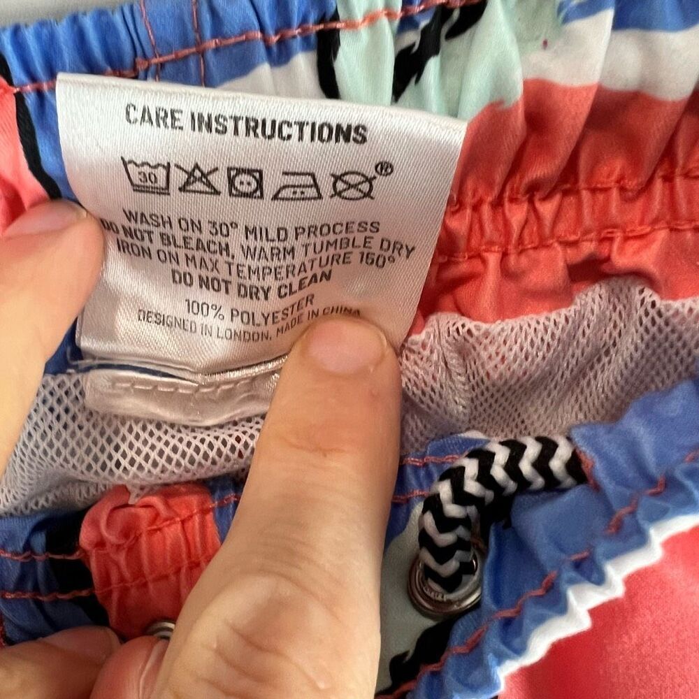 Boardies Men's Swim Trunks M Multicolor Retro Beach Design Shorts - Picture 5 of 8